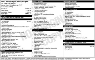 2021 Jeep Wrangler Unlimited Sport