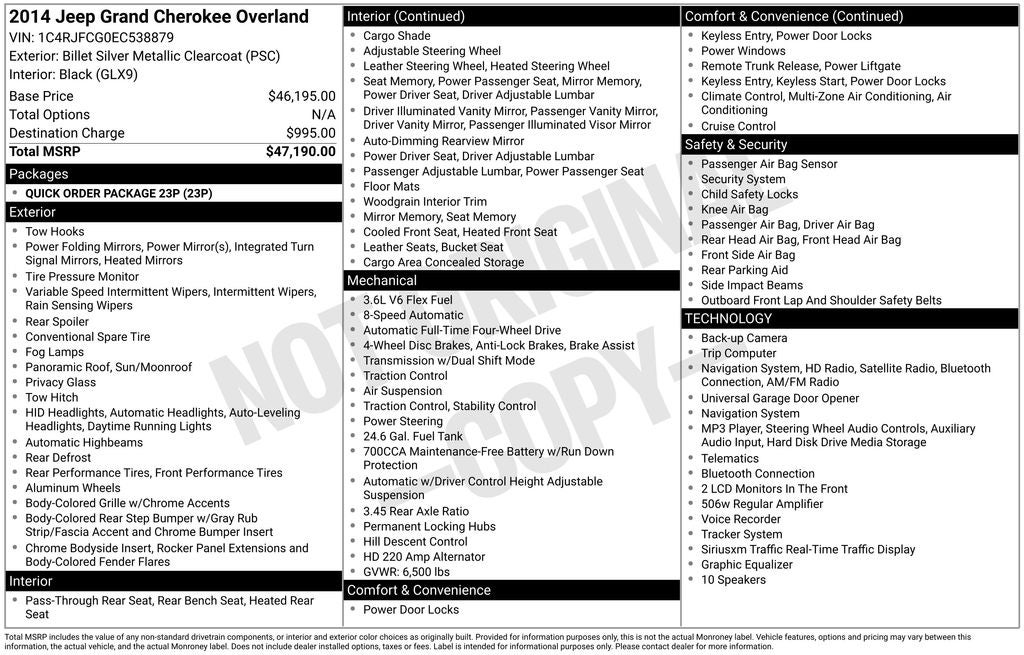 2014 Jeep Grand Cherokee Overland