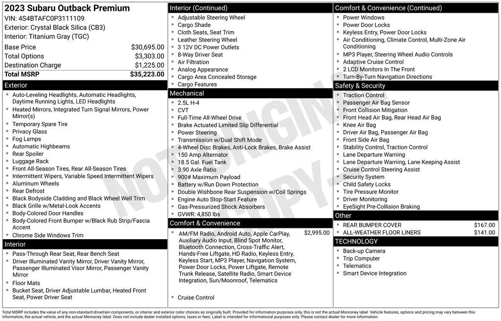 2023 Subaru Outback Premium