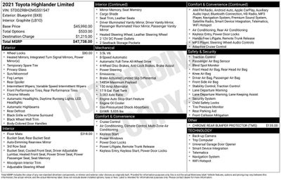 2021 Toyota HIGHLANDER Limited