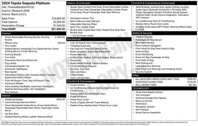 2024 Toyota SEQUOIA 4WD Platinum