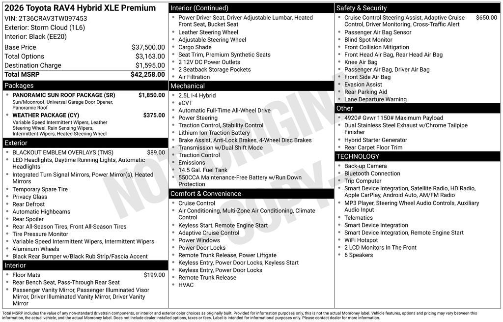2026 Toyota RAV4 XLE Premium