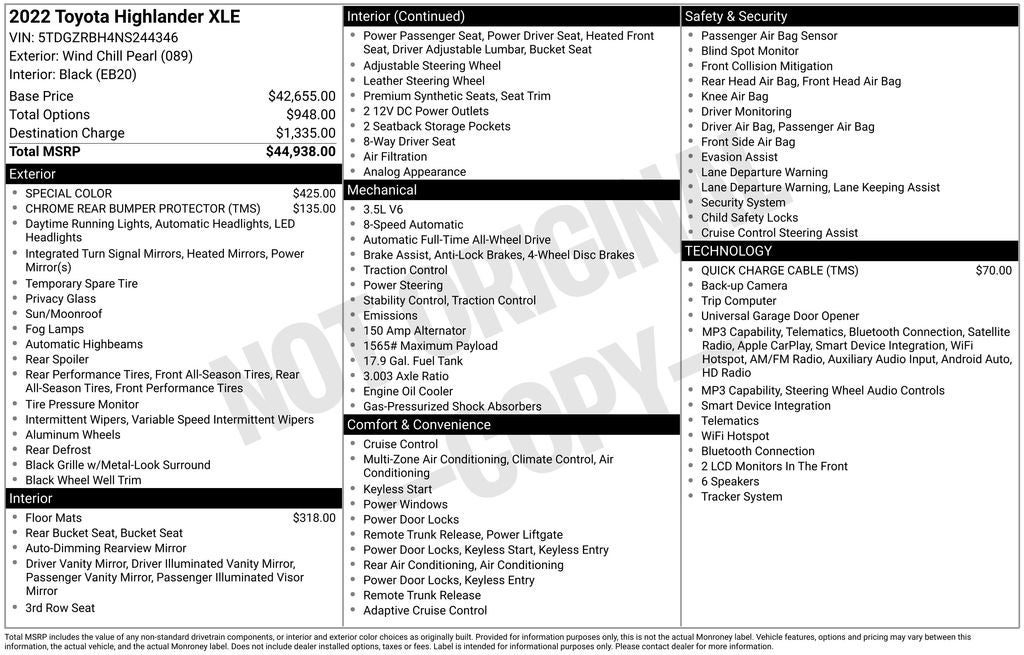 2022 Toyota Highlander XLE
