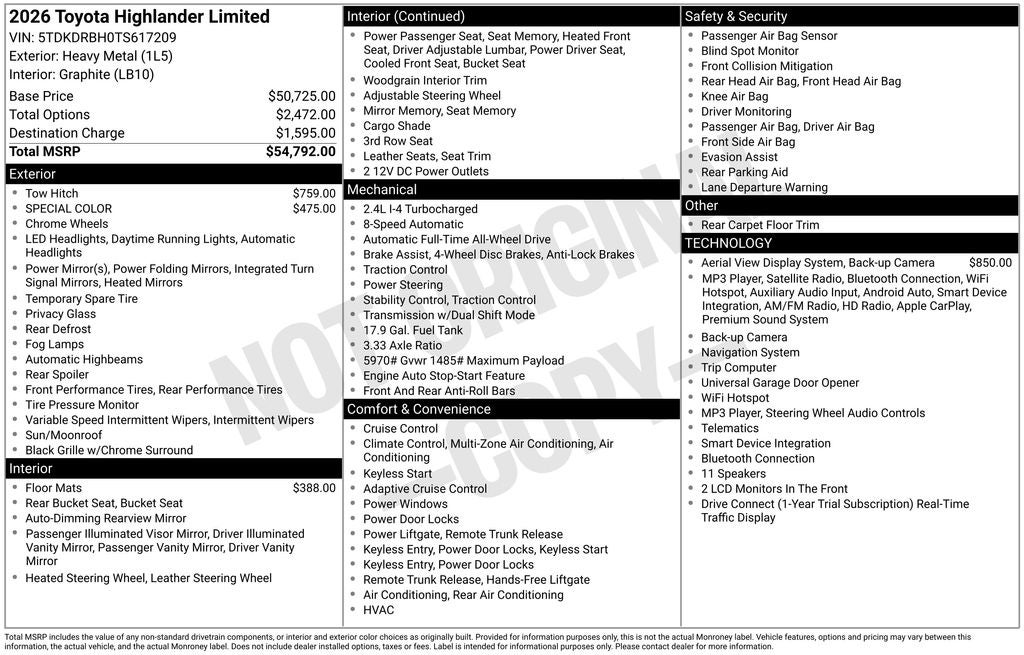 2026 Toyota Highlander Limited