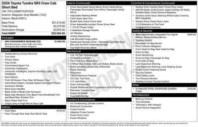 2026 Toyota Tundra SR5