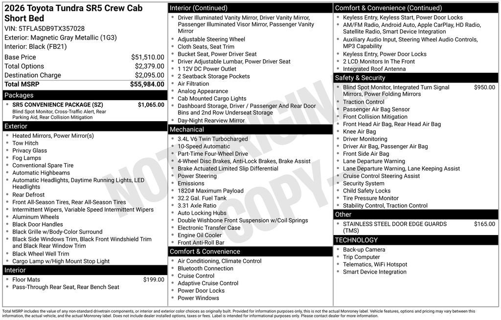 2026 Toyota Tundra SR5