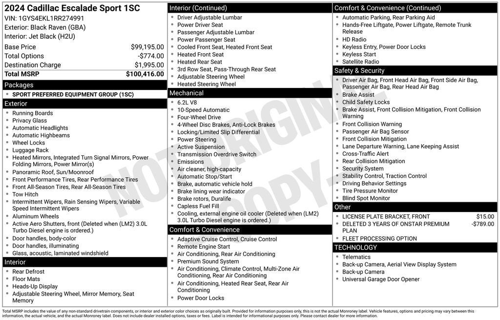 2024 Cadillac Escalade Sport