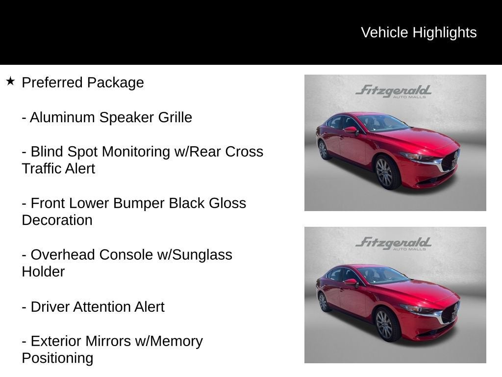 2019 Mazda Mazda3 Sedan w/Preferred Pkg