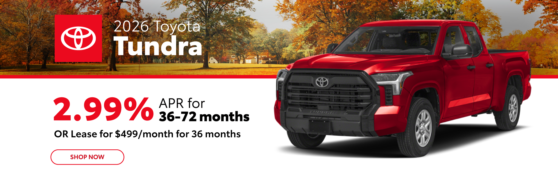 September 2026 Tundra Offer Desktop Banner