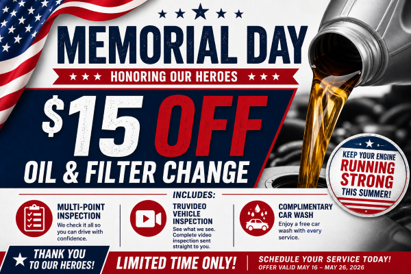 $15 OFF Any Oil & Filter Change