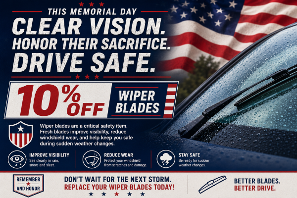 10% OFF WIPER BLADES